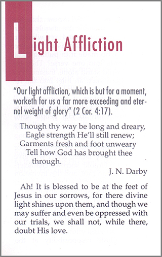 Light Affliction by Edward B. Dennett