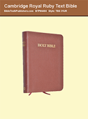 Cambridge Royal Ruby Compact Text Bible: TBS 31U BU by King James Version