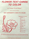 Flower Text Cards to Color: Verses on Conduct Toward Others by Vivian D. Gunderson