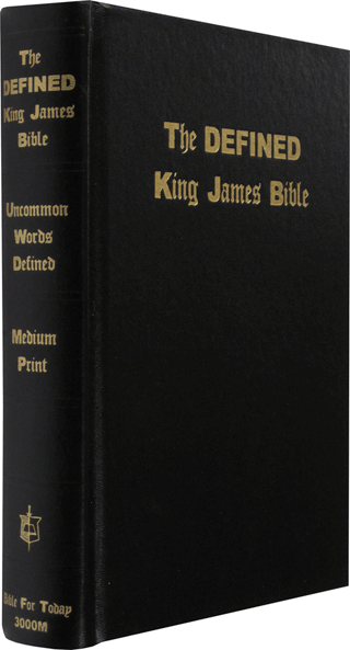Defined King James Medium Print Text Bible: BFT MBLKHB by King James Version
