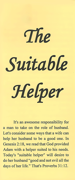The Suitable Helper by Rochfort Hunt