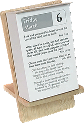 Christian's Daily Calendar Cradle or Literature Holder