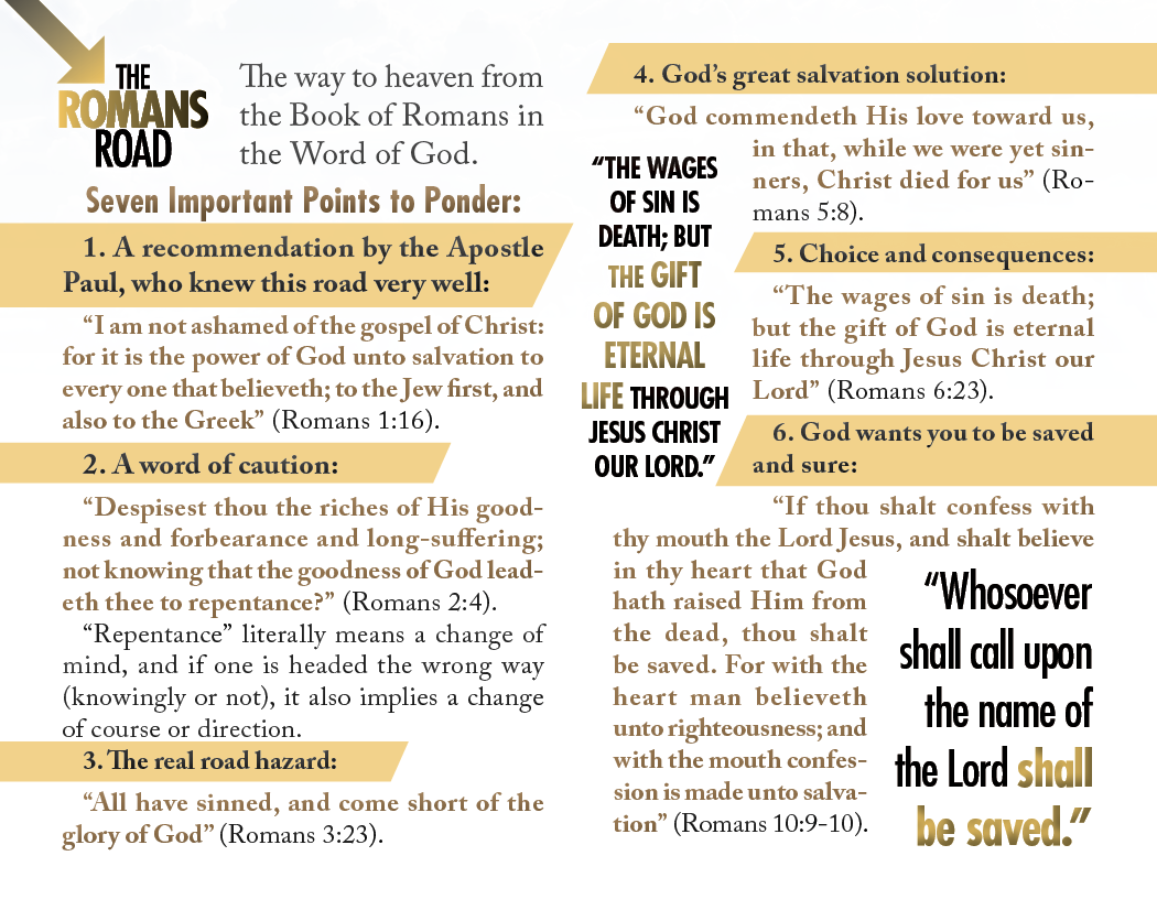 Romans Road Gospel Tracts