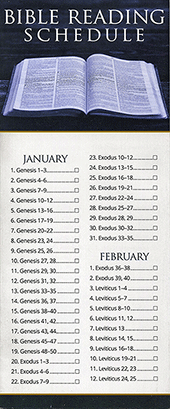 Bible Reading Schedule by Sword of the Lord
