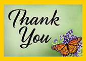 Thank You Tip Card: Monarch Butterfly
