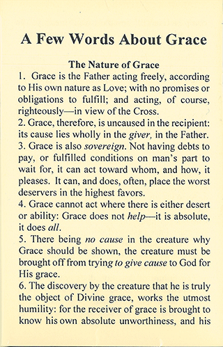 A Few Words About Grace by W.R. Newell