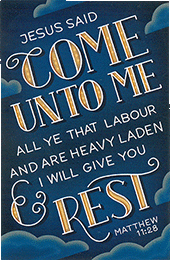 Come Unto Me Tract Card: Matthew 11:28, Full Verse