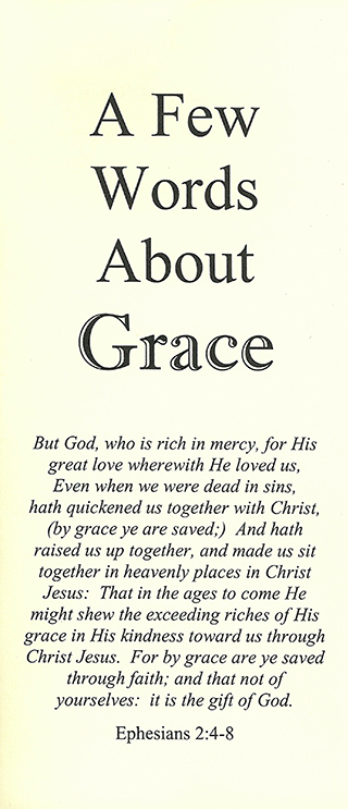 A Few Words About Grace by W.R. Newell