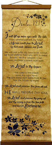 Psalm 121 Scroll Text by Dara Arts & Gifts