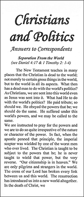 Christians and Politics: Answers to Correspondents by Charles Henry Mackintosh