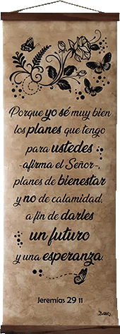 Jeremías 29:11 Pergamino Bíblico Aretesanal by Dara Arts & Gifts
