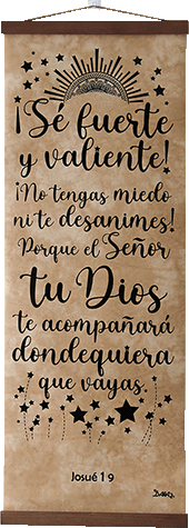 Josué 1:9 Pergamino Bíblico Aretesanal by Dara Arts & Gifts