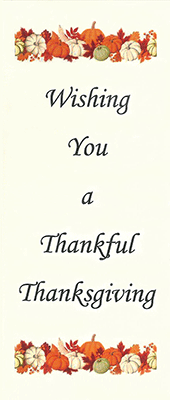 Wishing You a Thankful Thanksgiving by John A. Kaiser