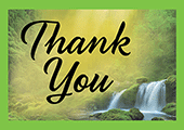 Thank You Tip Card: Waterfall