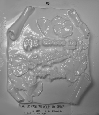 Plaster Casting Mold: My grace . . . . 2 Cor. 12:9