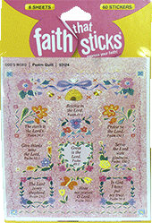 Faith That Sticks Scripture Stickers: Psalm Quilt Bible Verses