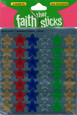 Faith That Sticks Creation Stickers: Foil Stars