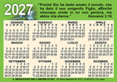 2027 Italian Gospel Wallet Calendar