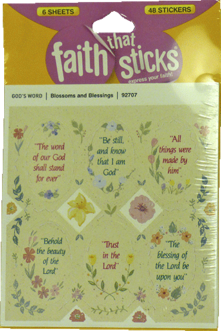 Faith That Sticks Scripture Stickers: Blossoms & Blessings Bible Verses