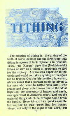 Tithing by G.A. Weise