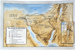 The Exodus and Wilderness Journeys Map by Broadman & Holman