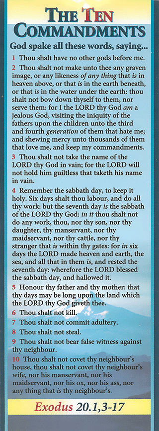 Ten Commandments Card by TBS