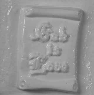 Plaster Casting Mold: God Is Love