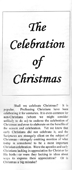 The Celebration of Christmas by John A. Kaiser