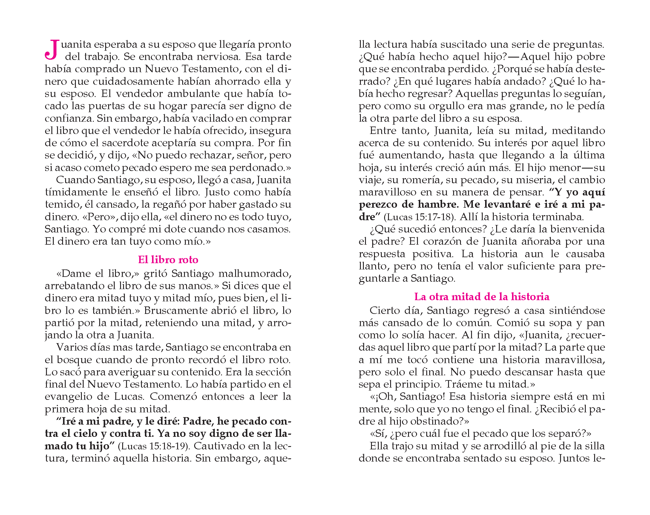 Gospel Tract, Spanish Partido por La Mitad (8015) Bible Truth Publishers