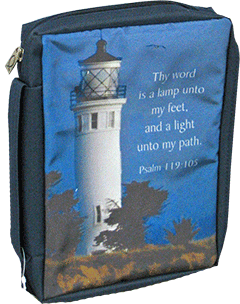 Digital Image Lighthouse Bible Case: Large, Psalm 119:105
