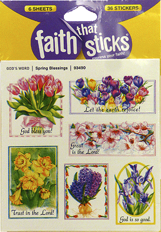 Faith That Sticks Scripture Stickers: Spring Blessings Bible Verses