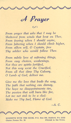 A Prayer by Amy Wilson Carmichael