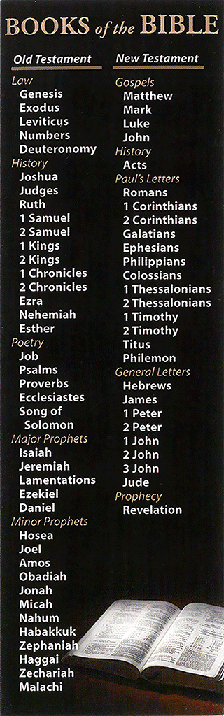 Full Color Bookmark Pack Books of the Bible by IBH