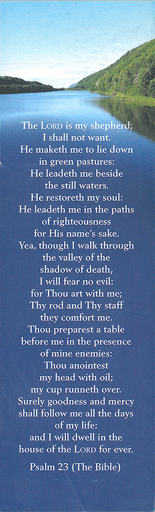 Psalm 23 Bookmarks Full Color Glossy Cards IBH 8976 Bible Truth 