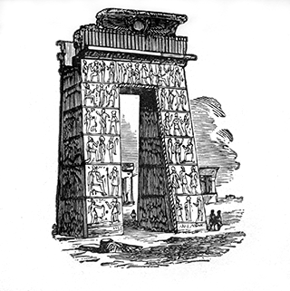 Sculptured Gateway at Karnak (No or Thebes)
