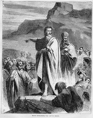 Moses Rehearsing the Law to Israel