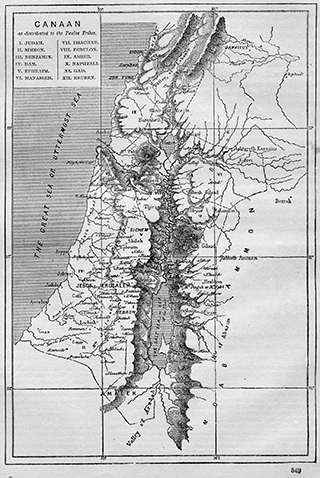 Canaan as Distributed to the Twelve Tribes