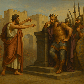 Prophet Shemaiah Forbidding Rehoboam to War