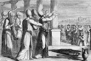 The Priests Blessing the People