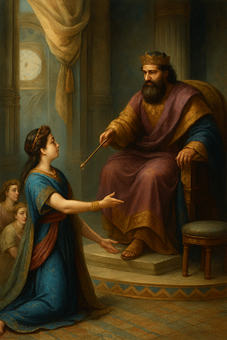 Esther in the Presence of Ahasuerus Touching
