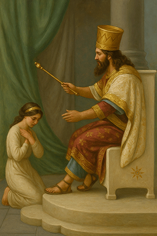 Esther Bowed Down Before the King