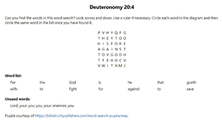 Deuteronomy 20:4 Word Search Puzzle