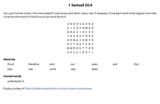 1 Samuel 26:4 Word Search Puzzle