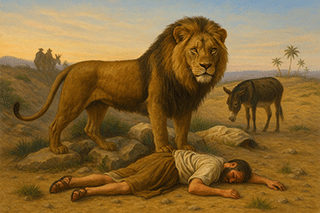 Lion and ass Beside the Body of the