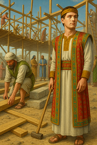 Solomon Beginning to Build the House of God