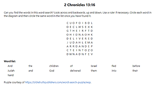 2 Chronicles 13:16 Word Search Puzzle