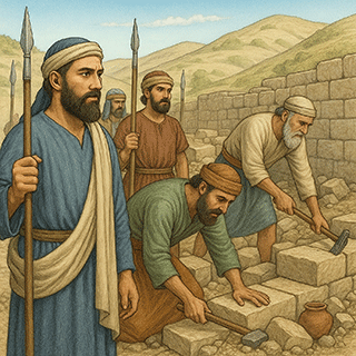 Half the People Held Spears While the Others