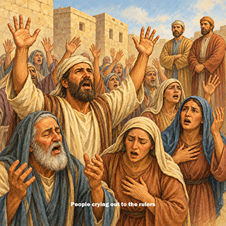 People Crying Against the Jews