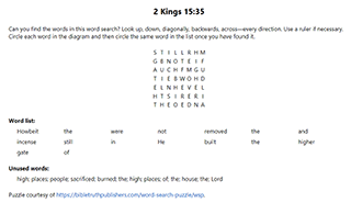 2 Kings 15:35 Word Search Puzzle