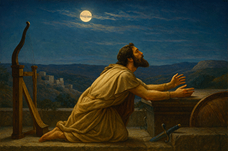 David Offering up Prayer and Praise to God
